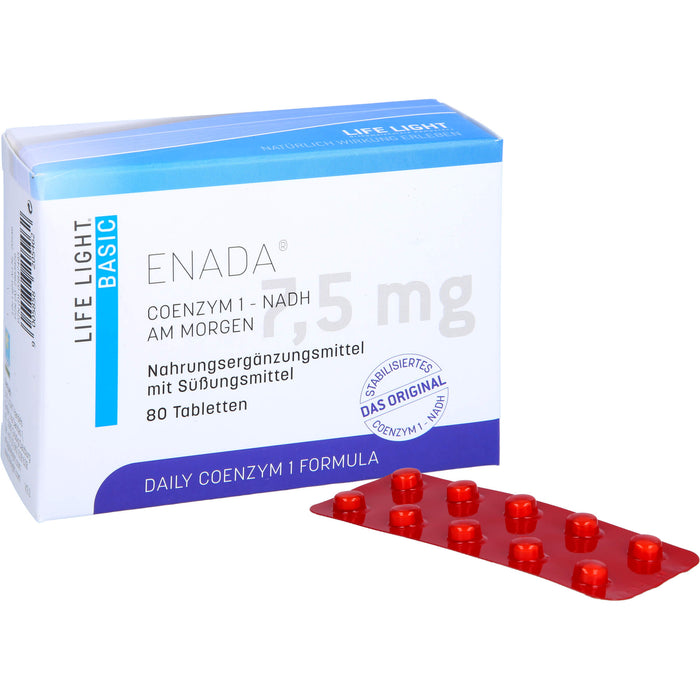 LIFE LIGHT Enada Coenzym 1 NADH Tabletten, 80 pcs. Tablets