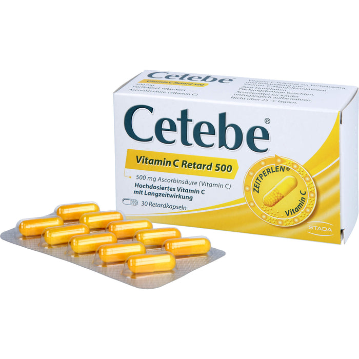 Cetebe Vitamin C Retard 500 Hartkapseln, 30 pcs. Capsules