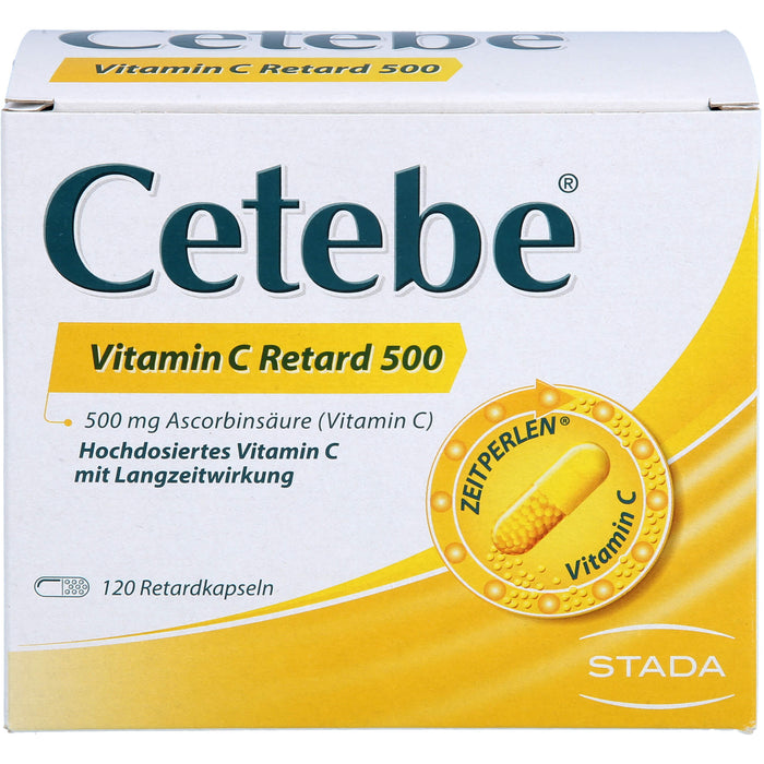 Cetebe Vitamin C Retard 500 Hartkapseln, 120 pcs. Capsules