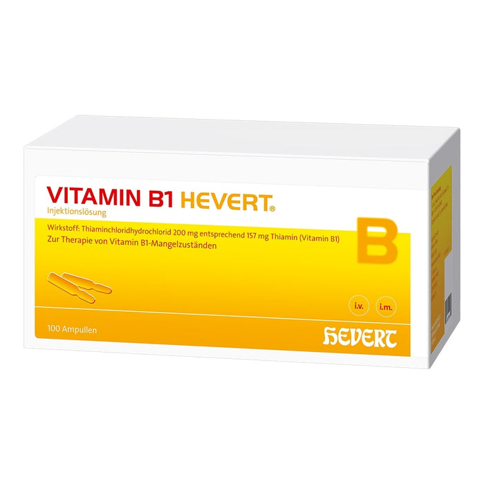 Vitamin B1 Hevert bei ausgeprägtem Vitamin B1-Mangel, 100 St. Ampullen