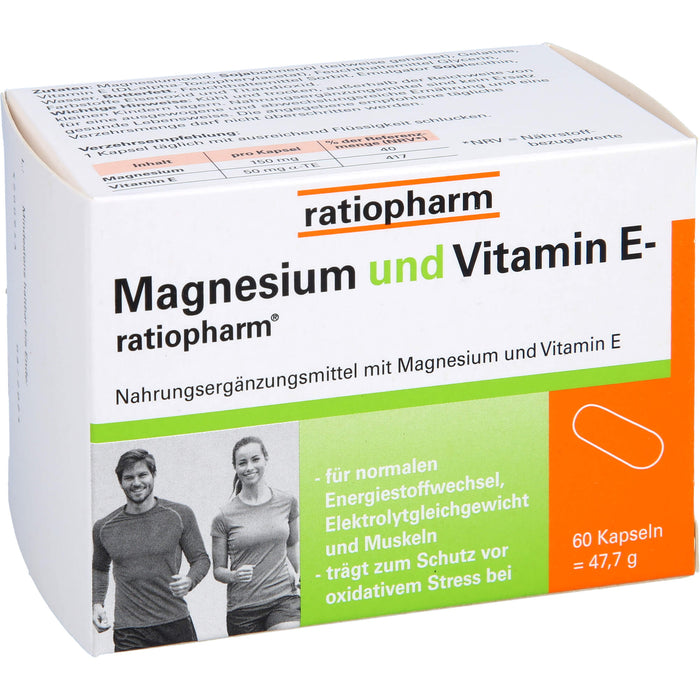 Magnesium und Vitamin E-ratiopharm Kapseln, 60 St. Kapseln