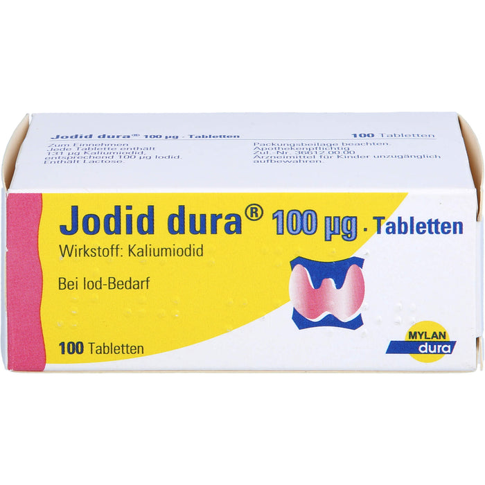 Jodid dura 100 µg Tabletten zur Prophylaxe eines Iodmangels, 100 pc Tablettes