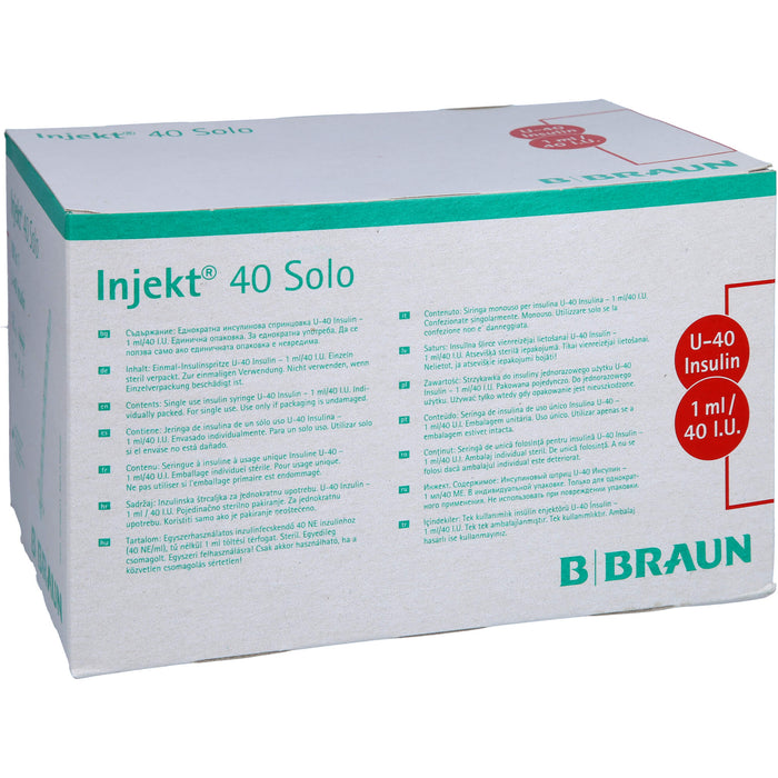 INSULIN INJEKT SOLO 40, 100X1 ml SRI