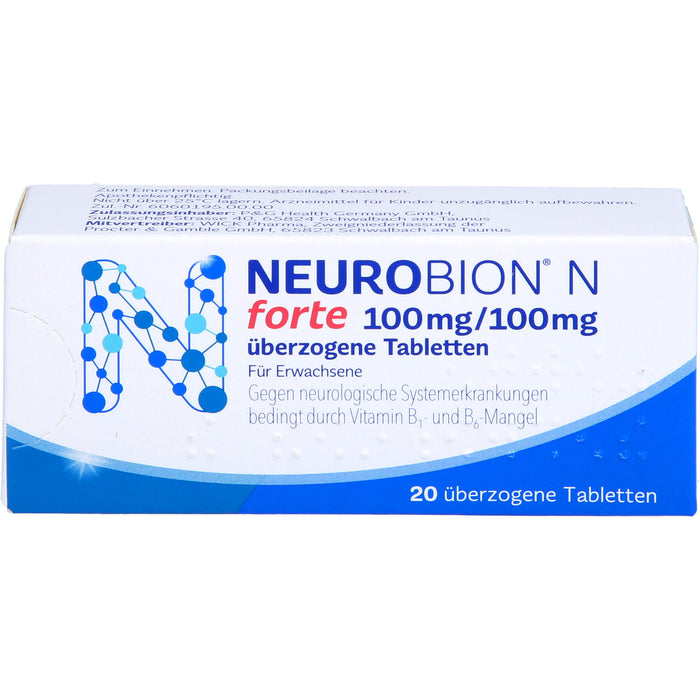 Neurobion N forte Tabletten gegen neurologische Systemerkrankungen, 20 pc Tablettes