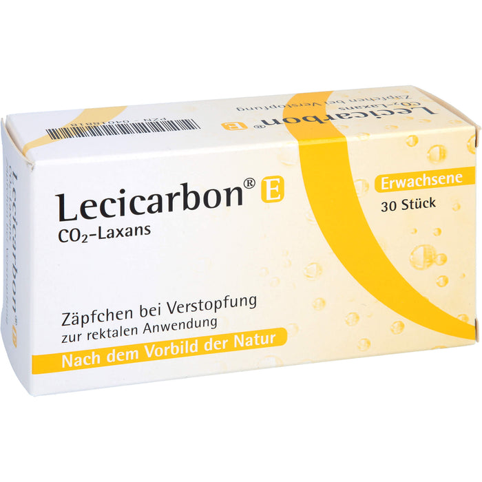 Lecicarbon E CO2-Laxans Zäpfchen bei Verstopfung, 30 pc Suppositoires