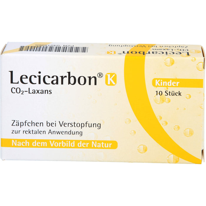 Lecicarbon K CO2-Laxans (Kinderzäpfchen), 10 St. Zäpfchen