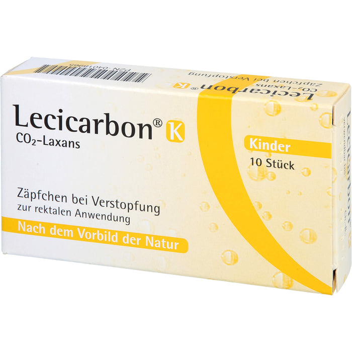 Lecicarbon K CO2-Laxans (Kinderzäpfchen), 10 pc Suppositoires