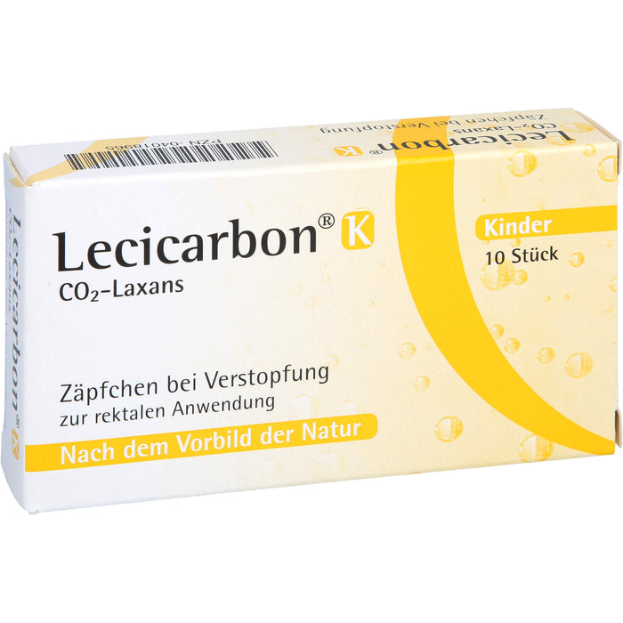 Lecicarbon K CO2-Laxans (Kinderzäpfchen), 10 pcs. Suppositories