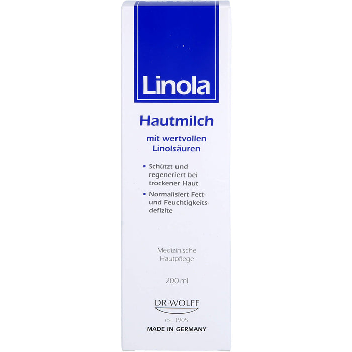 Linola Hautmilch mit wertvollen Linolsäuren, 200 ml Crème