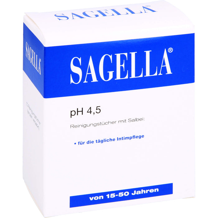 SAGELLA pH 4,5 Intim-Reinigungstücher, 10 pc Tissus