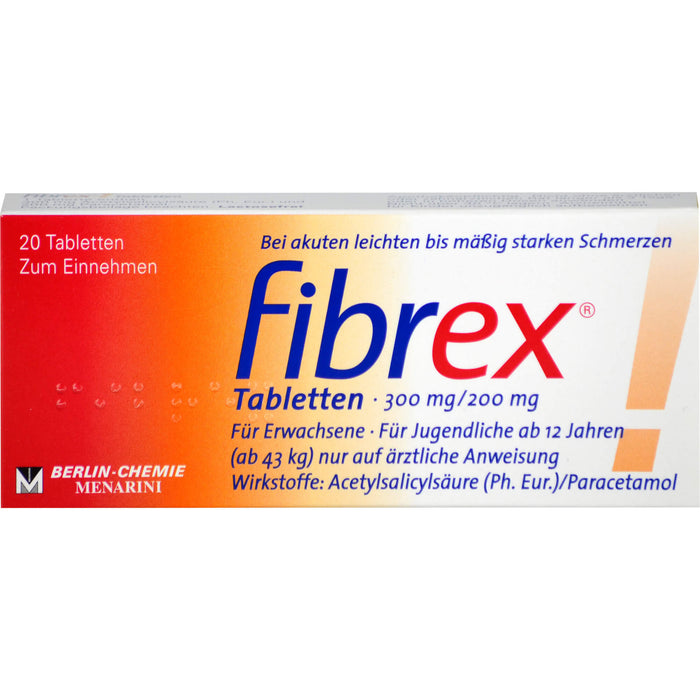 BERLIN-CHEMIE fibrex Tabletten bei Schmerzen, 20 pcs. Tablets