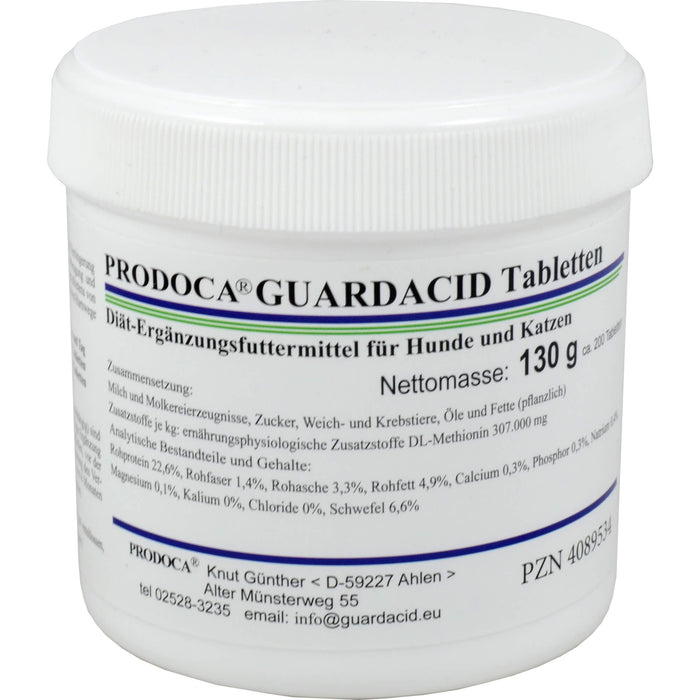 PRODOCA GUARDACID Tabletten für Hunde und Katzen, 200 St. Tabletten