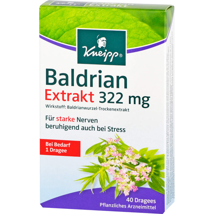 Kneipp Baldrian Extrakt 322 mg für starke Nerven, 40 pcs. Tablets