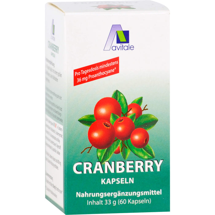 Avitale Cranberry Kapseln 400mg, 60 pc Capsules