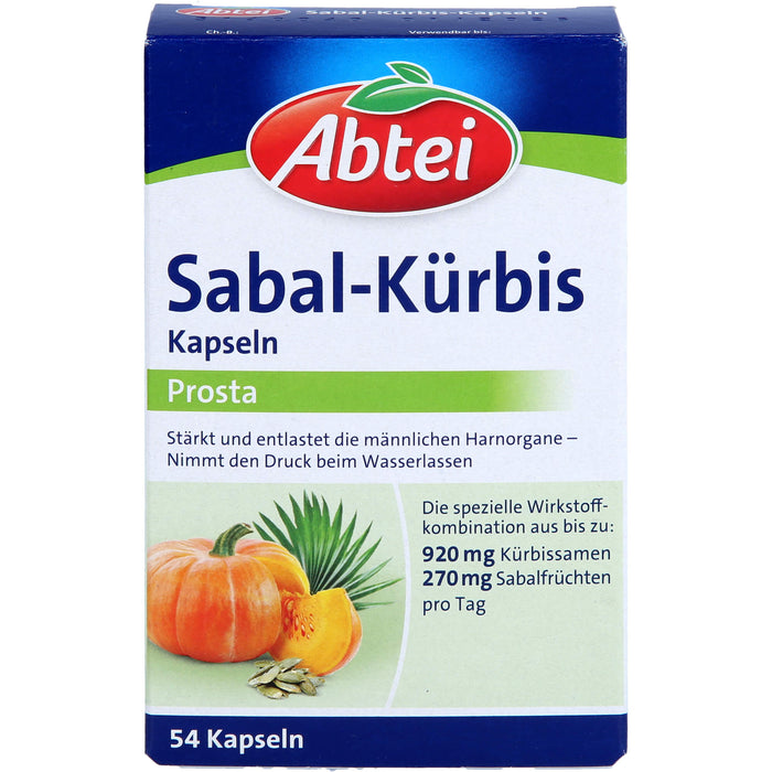 Abtei Sabal-Kürbis Prosta stärkt und entlastet die männlichen Harnorgane, 54 pcs. Capsules