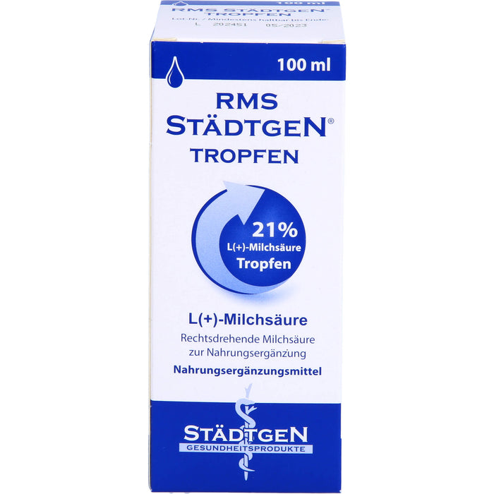 RMS STÄDTGEN Tropfen L(+)-Milchsäure, 100 ml Solution