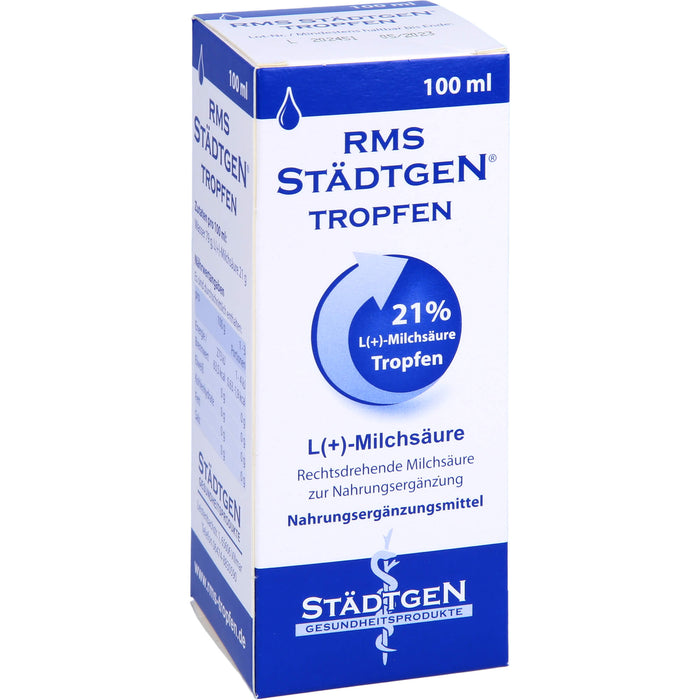 RMS STÄDTGEN Tropfen L(+)-Milchsäure, 100 ml Solution
