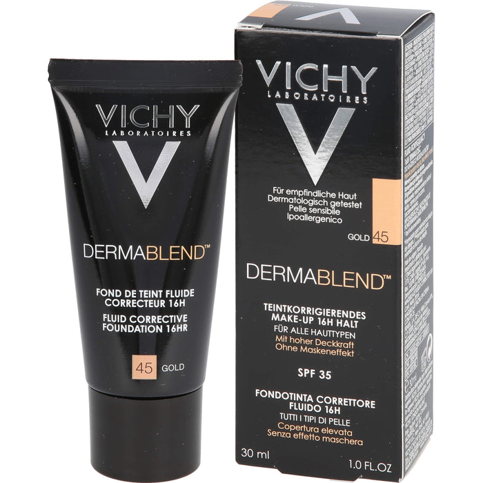 VICHY Dermablend teintkorrigierendes Make-up 16 h halt 45, 30 ml Solution