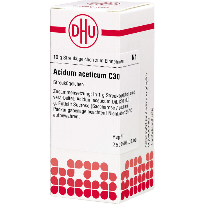 DHU Acidum aceticum C30 Streukügelchen, 10 g Globules