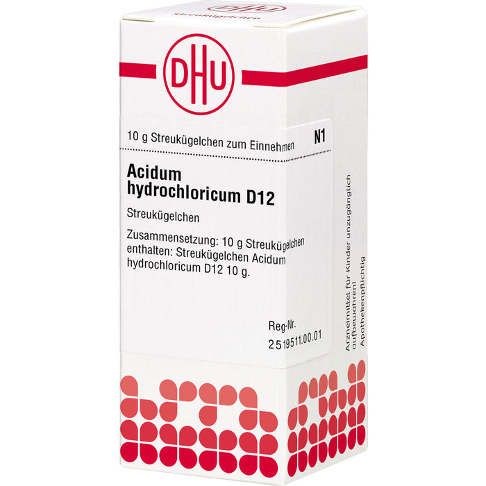 DHU Acidum hydrochloricum D12 Streukügelchen, 10 g Globules