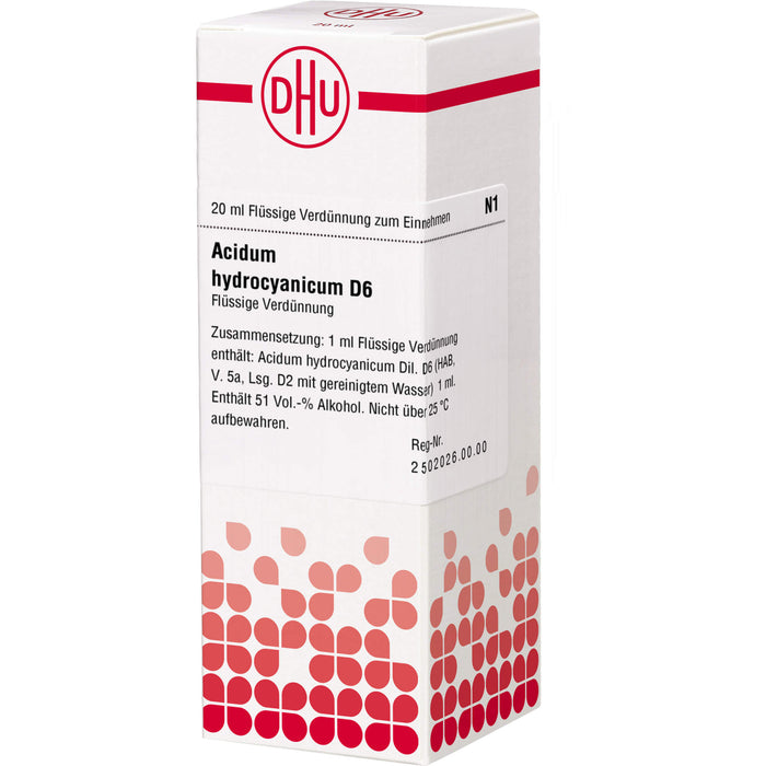 DHU Acidum hydrocyanicum D6 Dilution, 20 ml Lösung