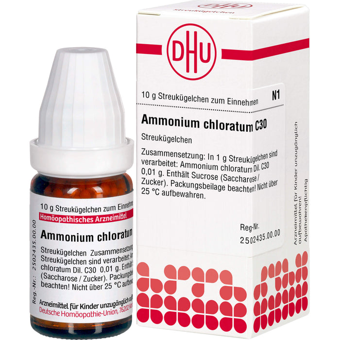 DHU Ammonium chloratum C 30 Streukügelchen, 10 g Globuli