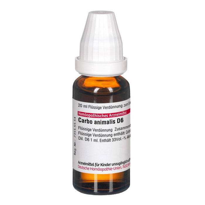 Carbo animalis D6 DHU Dilution, 20 ml Lösung