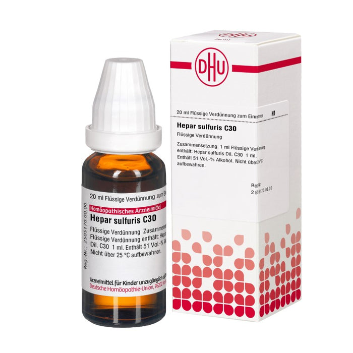 DHU Hepar sulfuris C30 Dilution, 20 ml Lösung