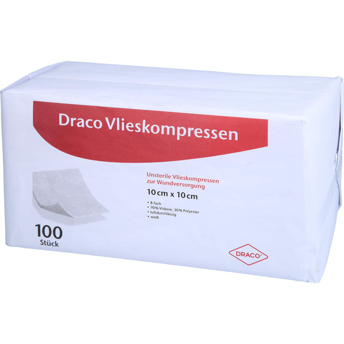 Vlieskompressen 10x10cm unsteril 8fach, 100 St KOM