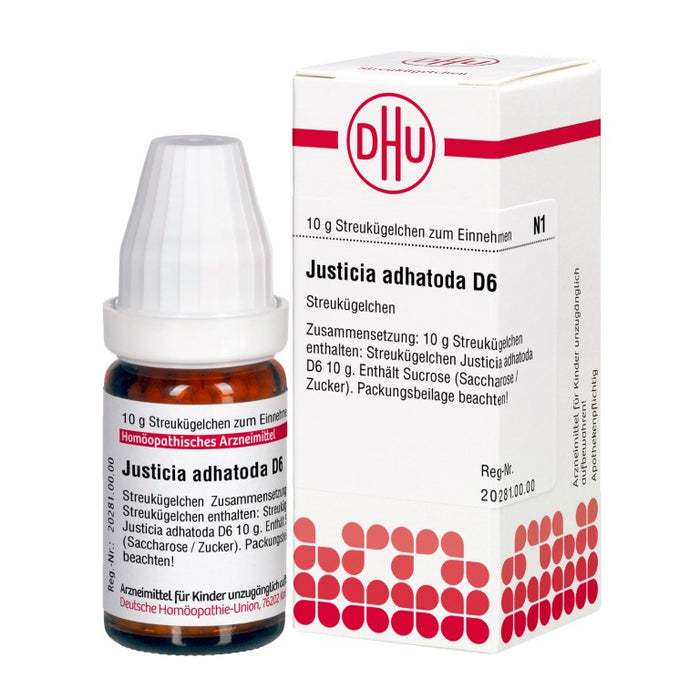 DHU Justicia adhatoda D 6 Streukügelchen, 10 g Globules