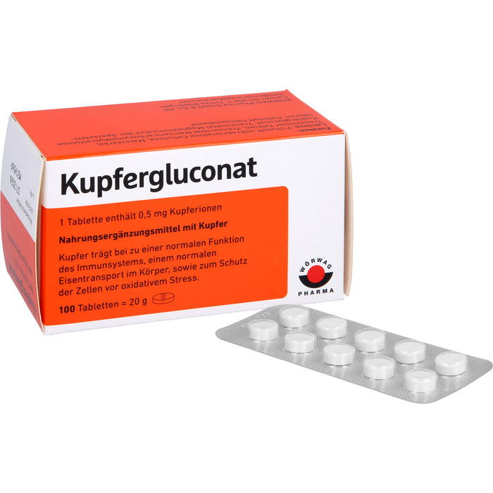 WÖRWAG Pharma Kupfergluconat Tabletten, 100 pcs. Tablets