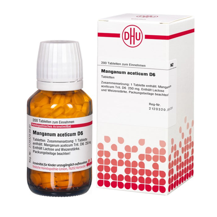 Manganum aceticum D6 DHU Tabletten, 200 St. Tabletten