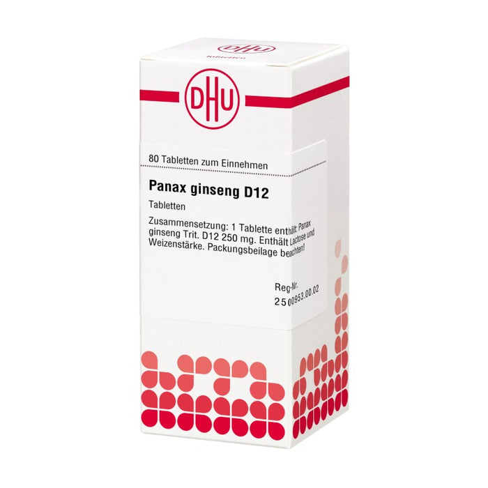 DHU Panax ginseng D 12 Tabletten, 80 pc Tablettes