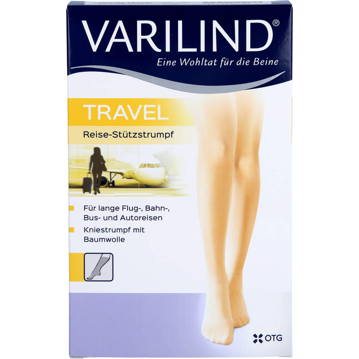 VARILIND TRAVEL Knie Baumwolle schwarz XS, 2 St