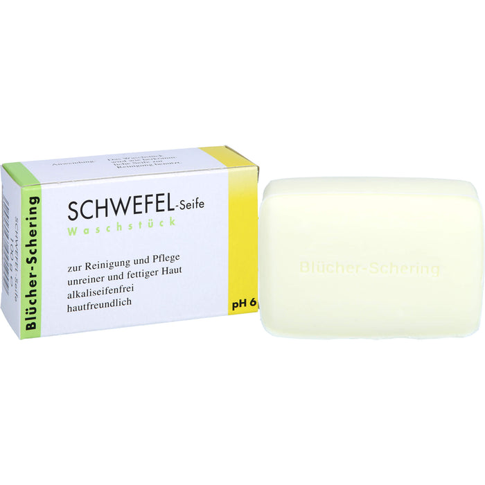 Blücher-Schering Schwefel-Seife Waschstück, 100 g pain de savon