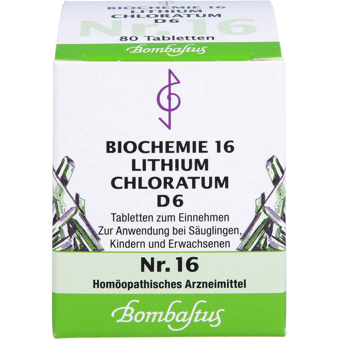 Biochemie 16 Lithium chloratum Bombastus D6 Tbl., 80 St TAB