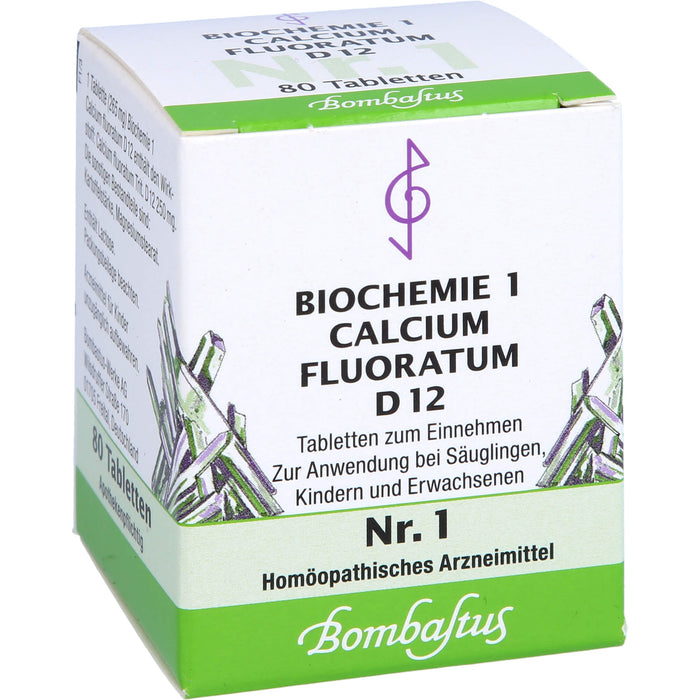 Bombastus Biochemie 1 Calcium fluoratum D 12 Tabletten, 80 St. Tabletten