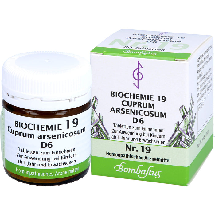 Biochemie 19 Cuprum arsenicosum Bombastus D6 Tbl., 80 St TAB