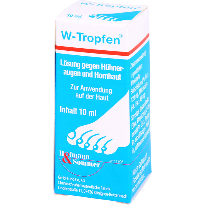 W-Tropfen gegen Hühneraugen und Hornhaut, 10 ml Solution