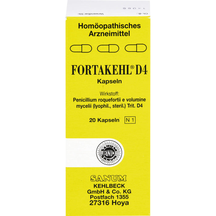 SANUM-KEHLBECK FORTAKEHL D4 Kapseln, 20 pc Capsules