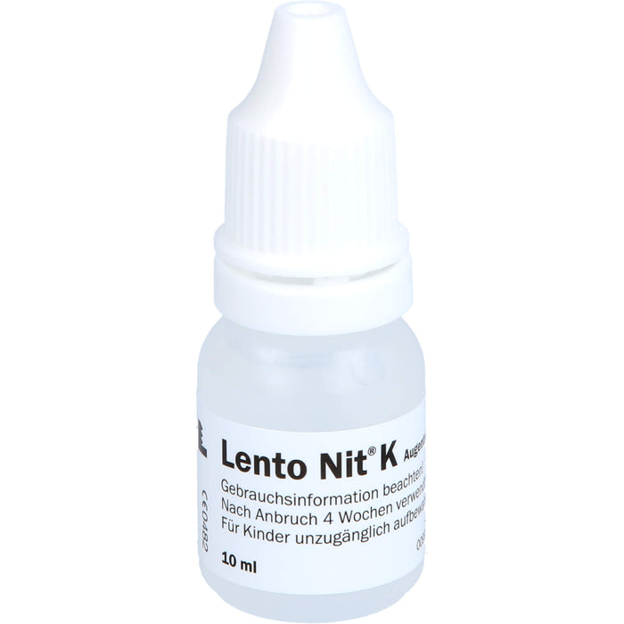 Lento Nit K Augentropfen zur Befeuchtung der Augenoberfläche sowie zur Prophylaxe bei Trübungen im Linsen- und Glaskörperbereich des Auges, 10 ml Solution