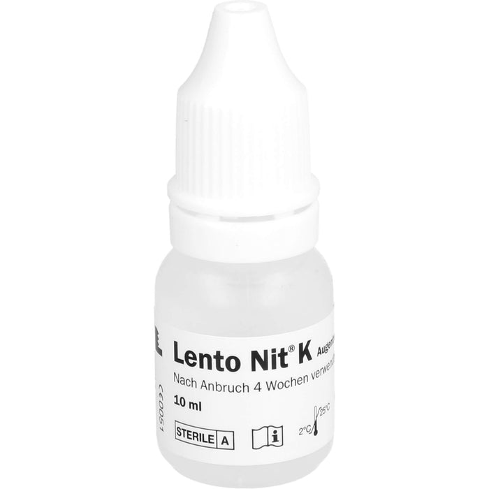 Lento Nit K Augentropfen 3er Packung zur Befeuchtung der Augenoberfläche sowie zur Prophylaxe bei Trübungen im Linsen- und Glaskörperbereich des Auges, 30 ml Lösung