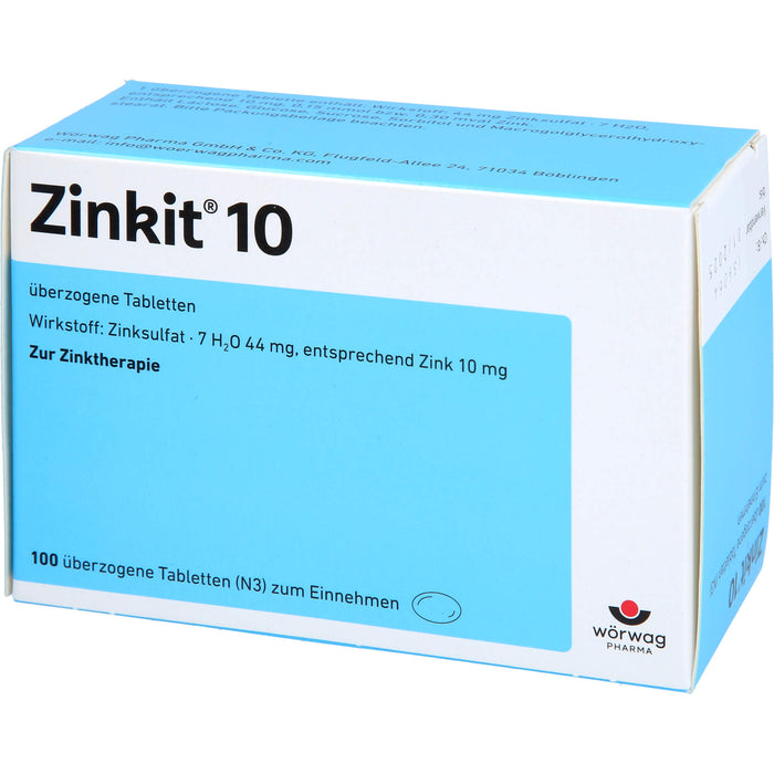 Zinkit 10, Überzogene Tabletten, 100 St UTA