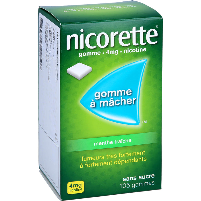 nicorette Kaugummi freshmint 4 mg Reimport EMRAmed, 105 pc Gomme à mâcher