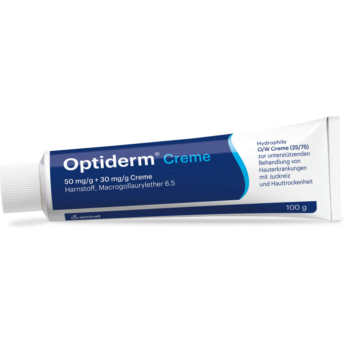 Optiderm Creme bei Hauterkrankungen mit Juckreiz und Hauttrockenheit, 100 g Cream