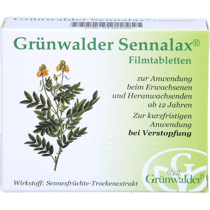 Grünwalder Sennalax Filmtabletten bei Verstopfung, 30 pc Tablettes