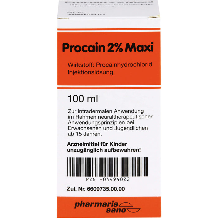 pharmaris sano Procain 2% Maxi Injektionslösung, 100 ml Solution