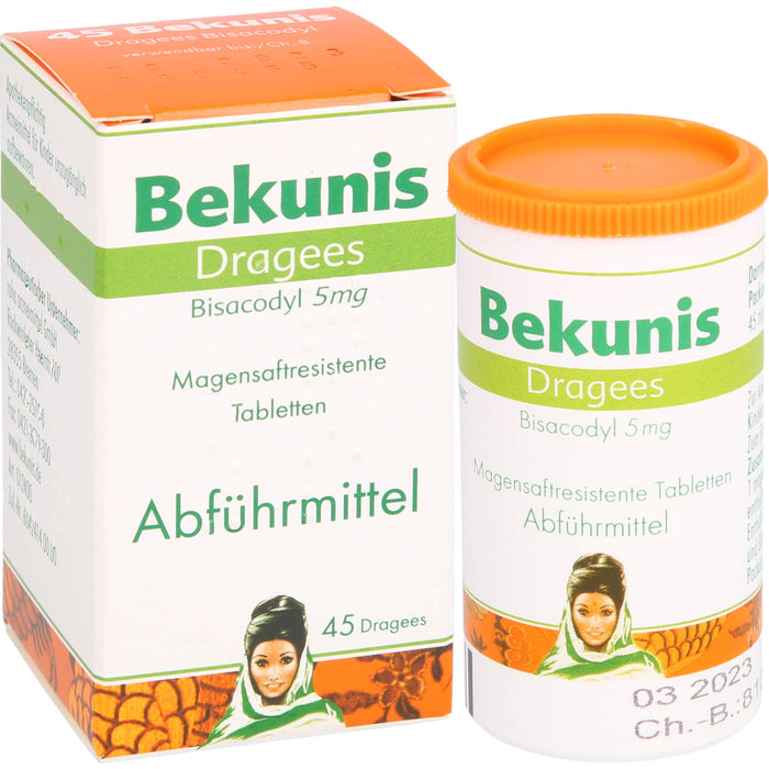 Bekunis Dragees Bisacodyl 5 mg Abführmittel, 45 St. Tabletten