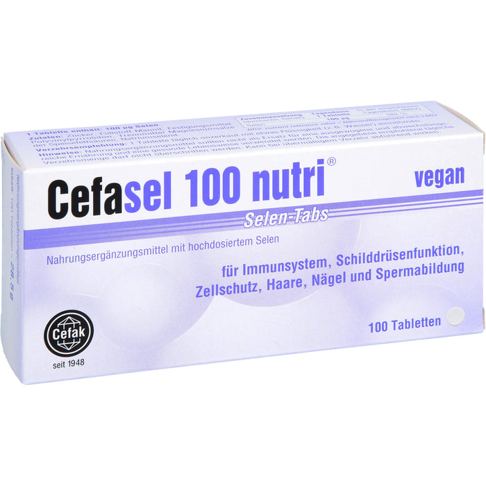 Cefasel 100 nutri Selen-Tabs Tabletten, 100 pc Tablettes