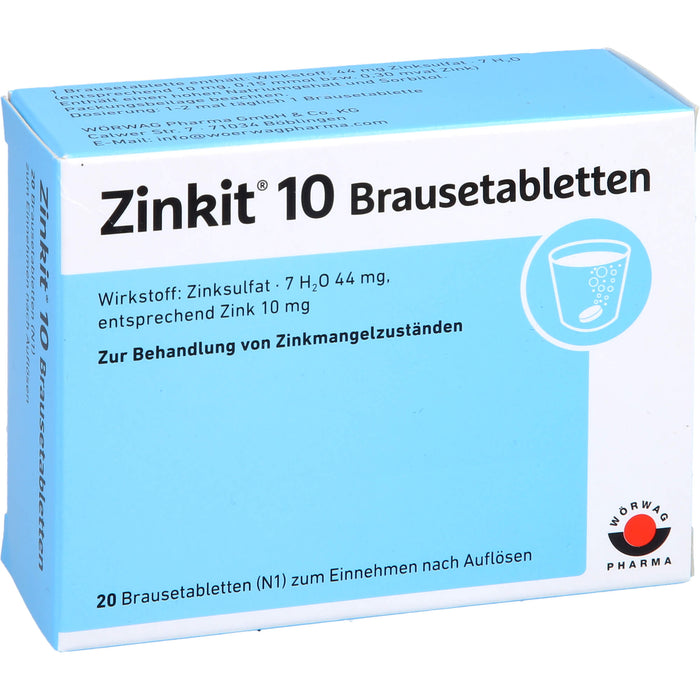 Zinkit 10 Brausetabletten, 20 pc Tablettes